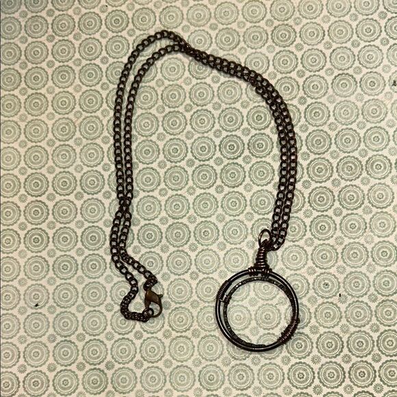 Brown Circular Pendant Necklace - Picture 1 of 3